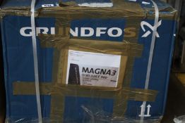 A Grundfos Magna3 variable speed single head circulator (Ref: D 80-120 F 360).