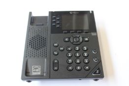 Five boxed as new Polycom VVX 350 business IP phones.
