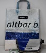 An as new Freitag F52 Miami Vice shopping bag (RRP £98) and a F40 Jamie hip bag (RRP £110).