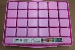 Five as new HIMI Jelly Cup Design Gouache Paint Kits (24 colours).