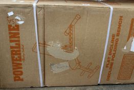 A Powerline PFID125X flat incline/decline folding bench.