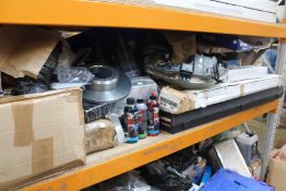 A large quantity of automotive parts and related items.