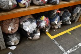 Thirteen bags of assorted pre-owned clothing and related items.