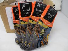 A quantity of as new MuseArt Edvard Munch The Scream socks (Approximately 45 pairs - RRP £6 each).