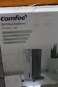 Six boxed as new Comfee oil filled radiators (Ref: NY2009-16M).