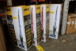 Four new Zanussi Handy Go 2 in 1, 95W, 0.55L rechargeable cordless vacuum cleaners (ZANDX75) (2 x