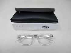 A pair of as new Akila Logos glasses with blue light filtering lens.