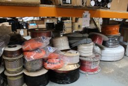 A quantity of miscellaneous wires/cabling and related.