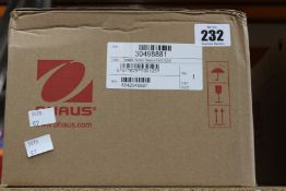 A boxed as new Ohaus Portable Precision Balance NVE2102UK.