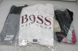 Four assorted as new Hugo Boss T-shirts (3 x M, 1 x L).