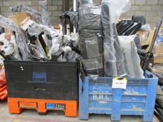 A large quantity of auto parts/accessories (Crates not included).