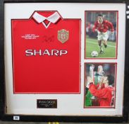 A pre-owned Man United football shirt - Camp Nou Champions League Final 1999 - Signed by Ryan