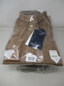 Five as new Kronstadt Johan corduroy shirts in brown (Sizes S, 2 x M, L, XXL).