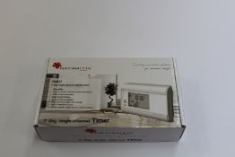 Ten boxed as new Neomitis TMR7 7 day single channel digital timers.