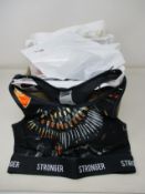 Eleven items of as new Stronger fitness wear.