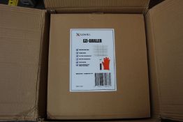 Twelve boxed as new Ezisoul Ezi-Griller BBQ Grill Baskets with heat proof glove.