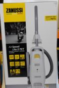 Five as new Zanussi Air Speed Lite ll pet 3.5L, 700W bagged upright vacuum cleaners (ZAN2087PT).