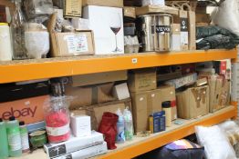 A large quantity of household and related items.