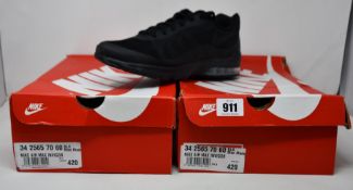 Two pairs of as new Nike Air Max Invigor trainers (UK 8).