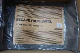 Five as new Escape Fitness Core Exercise Mats in anthracite with two sports mat holders.