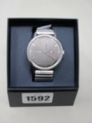 A man's boxed as new Tommy Hilfiger James Analogue Quartz watch with stainless steel bracelet (