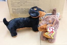 Twenty four as new 30cm Dressed Sausage Dogs Plush (441597).