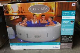 A boxed as new Bestway Lay Z Spa Paris - Portable Spa.