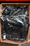 A quantity of as new chefs trousers in black (Sizes M and L, approximately 35 pairs).