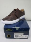A pair of as new Ralph Lauren Jermain leather sneakers (EU 45).