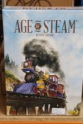 An Age of Steam Deluxe Edition board game (Base game) with three additional maps (Hungary and