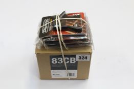 Twenty as new Jim Dunlop 83CB Trigger Curved Capos in black.