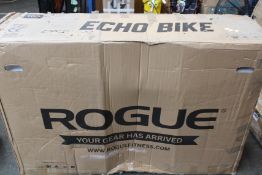 A pre-owned Rogue Echo Bike (NOTE: This item is not assembled and appears to be repacked therefore