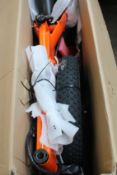 An Electric Bike with chunky tyres in orange - model unknown (NOTE: This item has not been assembled
