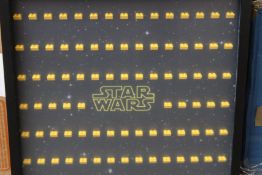 Two as new Mini Figures Display Star Wars Lego display frames.