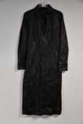 An as new Proenza Schouler lightweight leather long sleeve midi dress in Black (Size US 2)