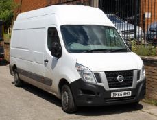 A 2015 Nissan NV400 SE DCI panel van, registration number BK65 AHO, 2298cc, diesel,