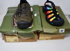 A pair of men's as new Keen Targhee III Oxford shoes (UK 8.5) and Newport Retro (UK 7).