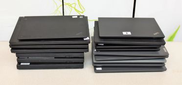 COLLECTION ONLY: A quantity of pre-owned Lenovo Laptops sold for parts (All with hard drives