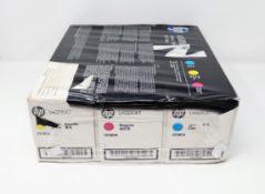 An as new HP 312A (CF440AM) Cyan/Magenta/Yellow LaserJet Toner Cartridges Multipack (Boxes sealed).