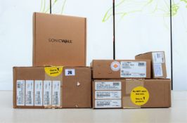 COLLECTION ONLY: A quantity of boxed as new SonicWall items; Four SonicWave 231C Wireless Access