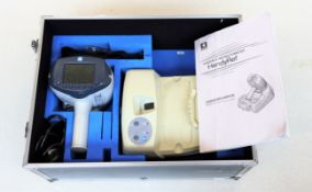 COLLECTION ONLY: A pre-owned Nidek HandyRef Handheld Refractometer with dock, battery, cables,