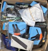 COLLECTION ONLY: A box of assorted new and pre-owned electronic items and accessories (All items