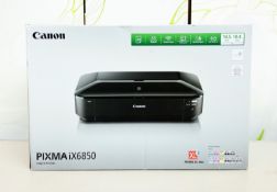 COLLECTION ONLY: A boxed as new Canon PIXMA iX6850 Wireless A3 Inkjet Printer (Box sealed, damage to