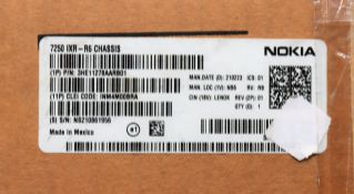 COLLECTION ONLY: A pre-owned Nokia 7250 IXR-R6 CHASSIS (P/N: 3HE11278AARB01) (Boxed. Untested,