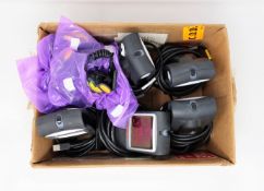 Five pre-owned Honeywell Genesis 7580G-2 1D 2D USB Presentation Barcode Scanners, five pre-owned