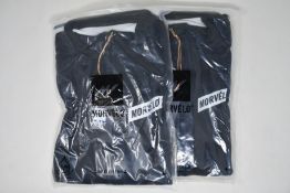 Two men's as new Morvelo Stealth thermoactive long sleeve cycling jerseys (M - RRP £95 each).