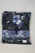 Five as new Official Chelsea F.C. wordmark's sweatshirt in navy (All S - RRP £50 each).