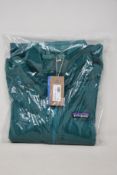 Four women's as new Patagonia R1 Daily Zip Neck tops in green (XS, 2 x S, M).