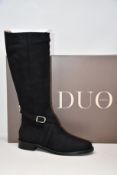 A pair of as new Duo Boots Edith boots in black leather (UK 5).