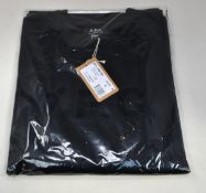 An as new A.P.C. VPC logo sweatshirt in black (M).